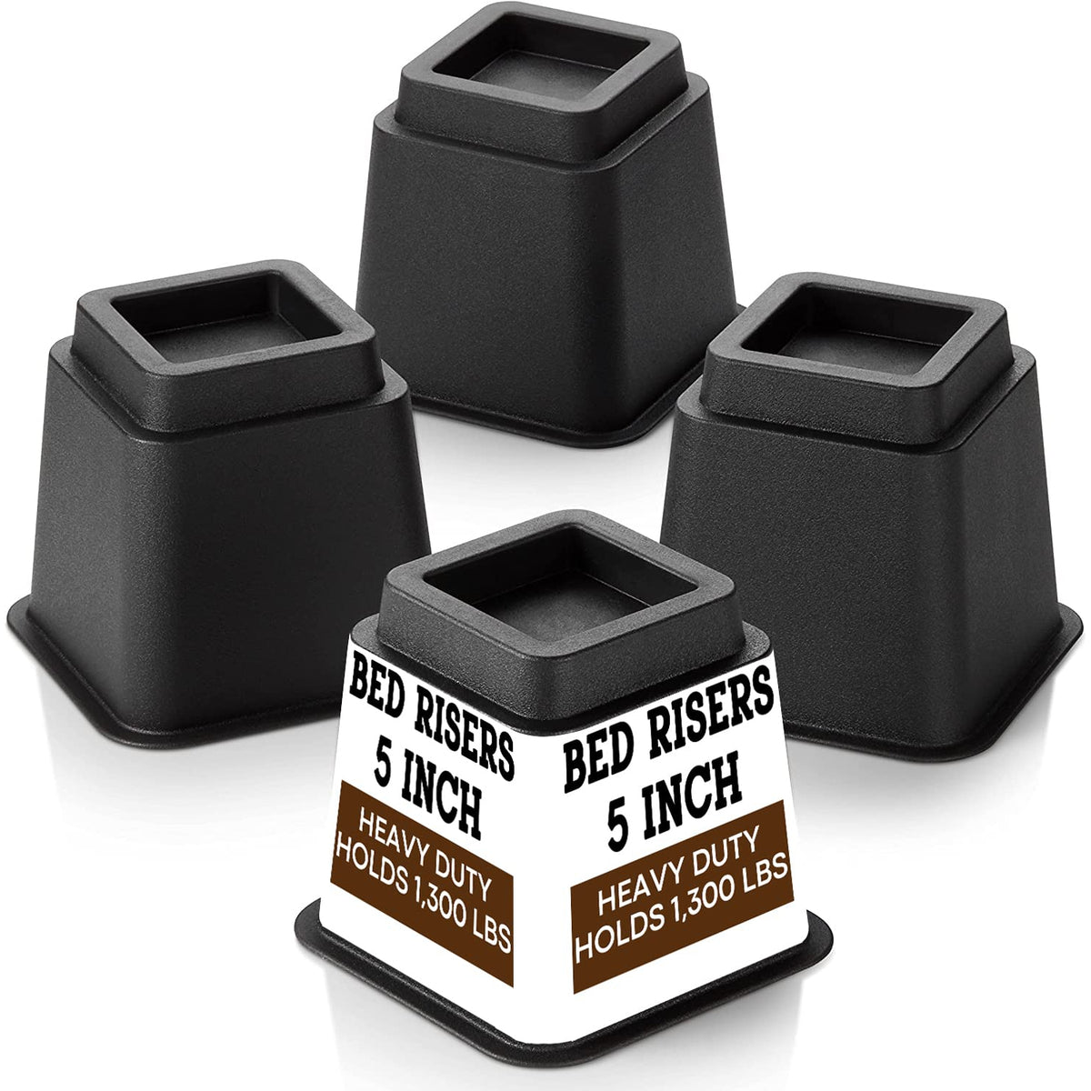 HOLDN’ STORAGE Bed Risers, Furniture Risers Heavy Duty Hold N’ Storage