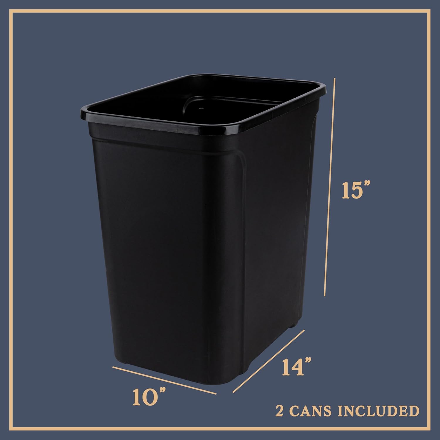 Pull Out Double Trash Can Under Cabinet - Heavy Duty Metal Sliding System with Lifetime Limited Warranty, Adjustable - Requires a 17¾” Wide Cabinet Opening